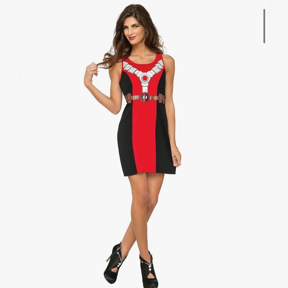 Marvel Red and Black Mini Dress